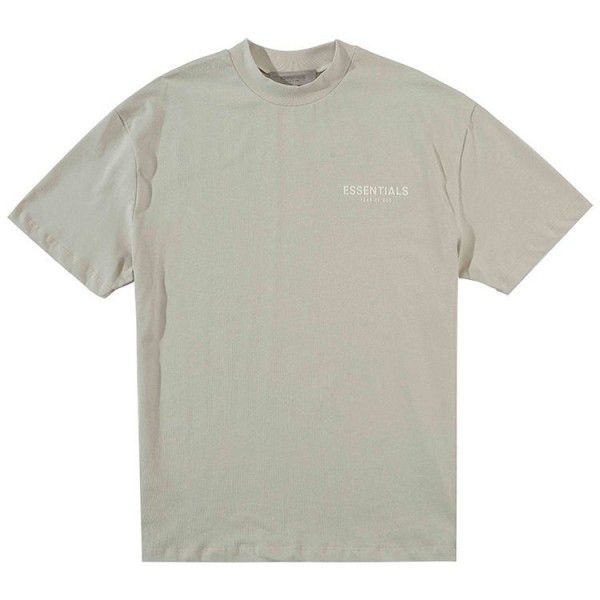 Experienced FEAROFGODESSENTIALS short-sleeved FOG season 8 double-thread basic flocking letter T-shirt for men 
