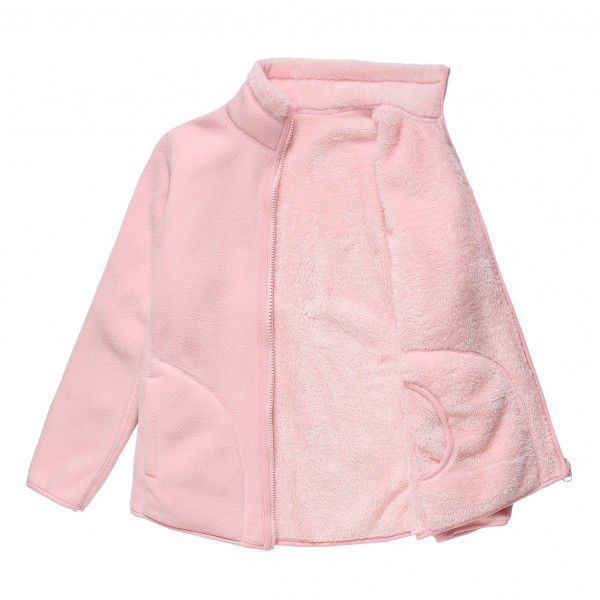 Coral fleece outdoor fleece jacket with two sides for lovers in autumn and winter plush thickened double-sided fleece cardigan jacket for women 