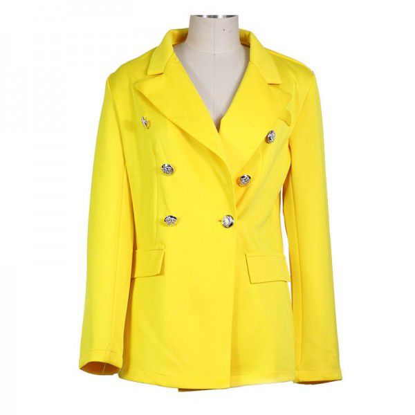 ZL1743 spot 2022 autumn new product sexy temperament casual fashion women's solid color long-sleeved small suit coat 