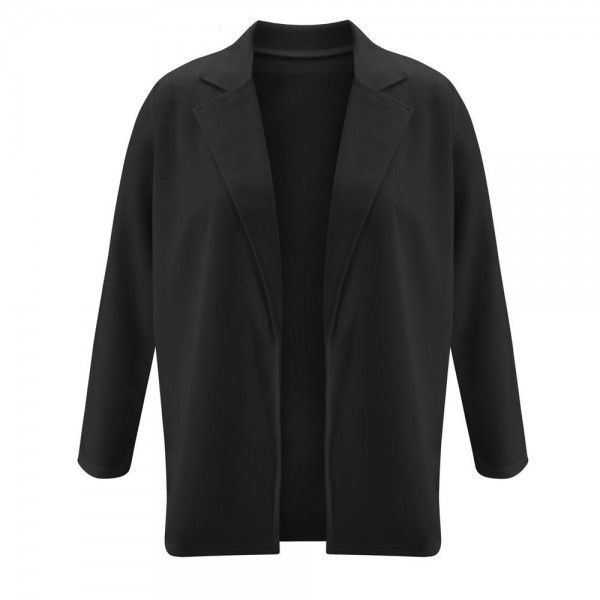 European and American autumn slim small suit jacket Women's Amazon casual commuter plain color women's suit jacket 