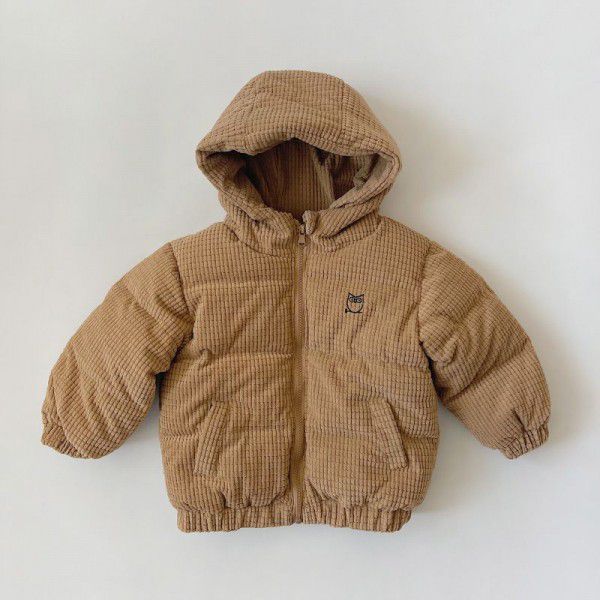Children's cotton coat plush thickened autumn and winter warm children's cotton coat baby cotton coat