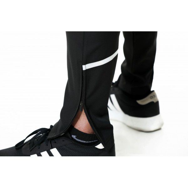The new 202054 black men's sports leggings with long pants, zipper pocket at the hem, zipper in stock 