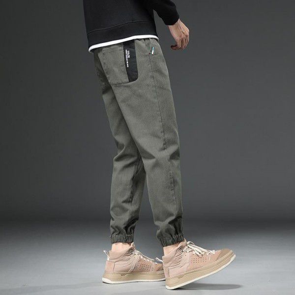 Youth autumn and winter 2022 new fashion simple and versatile leggings casual men's loose capris 
