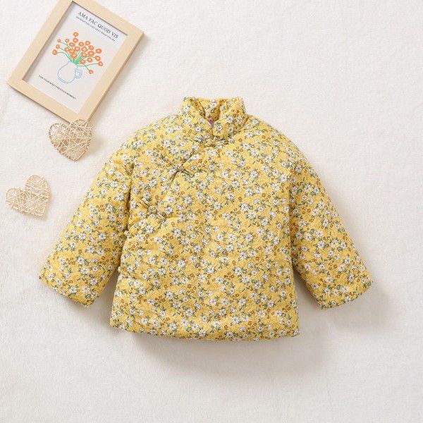 Children's handmade cotton jacket, cotton liner, Northeast flower, pure handmade thickened warm and comfortable winter baby cotton coat 