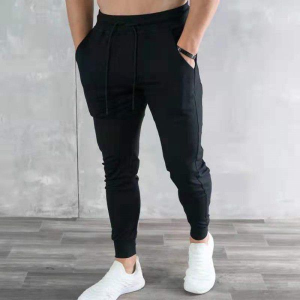 Crazy Muscle Men's Sports Leisure Pants Running Fitness Multi-pocket Sweat-absorbing Slim Fit Tights Cross-border 
