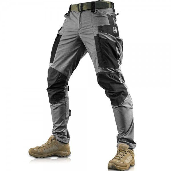 Foreign trade European size spring casual men's trousers men's outdoor wearable pocket tactical trousers casual sports pants mountaineering pants 