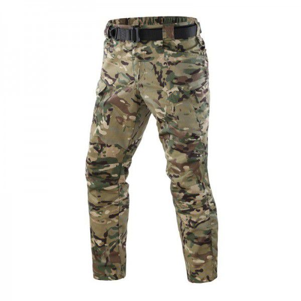 ESDYX7 camouflage overalls Solid plaid multi-pocket pants Breathable tactical pants 