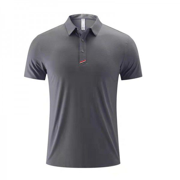 New men's and women's work clothes, polo shirt, short sleeve sportswear, ice silk casual top 