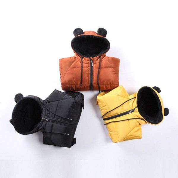 Boys' cotton clothes cross-border jacket fashion children's thickened medium and long cartoon ears girls' cotton clothes issued on behalf 