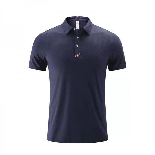 New men's and women's work clothes, polo shirt, short sleeve sportswear, ice silk casual top 