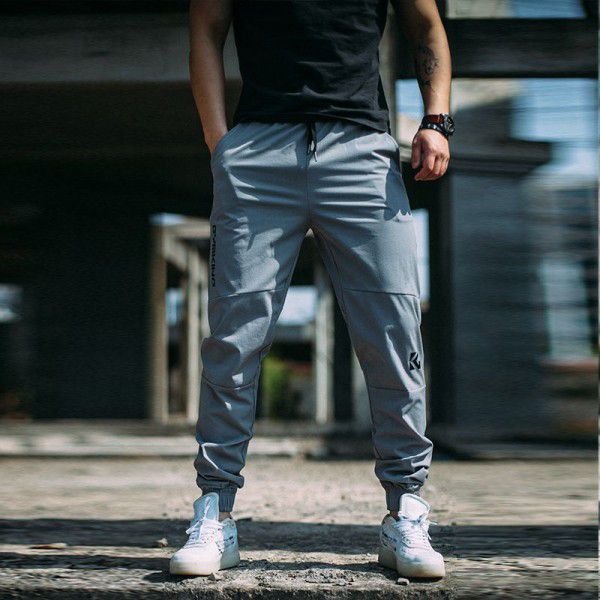 GYMKING Muscle Brothers Fitness Pants Elastic Fast Dry Large Foreign Trade Cross-border Sports Leisure Training Running 