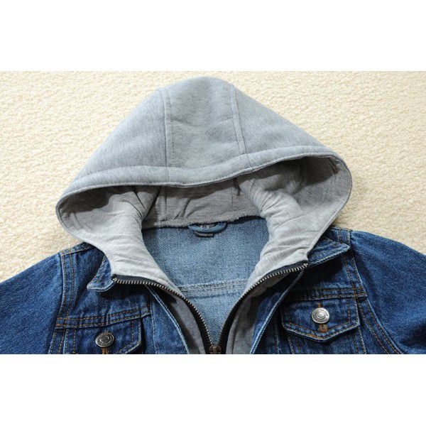 Wholesale of a children's clothing children's boys' denim jacket, middle and large children's middle and small children's jacket, girl's jacket manufacturer 