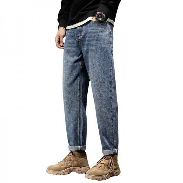 Jeans men's 2023 spring and summer new Harun jeans men's stretch casual thickened casual pants men's trousers men's wear 