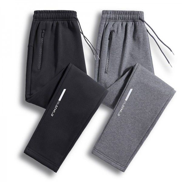 Pure cotton sports pants Men's spring and autumn thin casual trousers, closed-up guard pants, autumn loose large leggings trend 