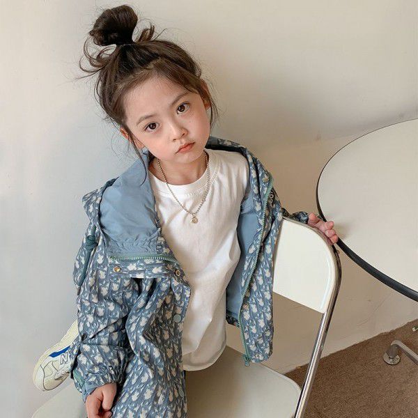 Miao Xuan children's clothes 2023 spring clothes girls' rush suit children's hooded coat Korean version spring and autumn jacket top sunscreen clothes 
