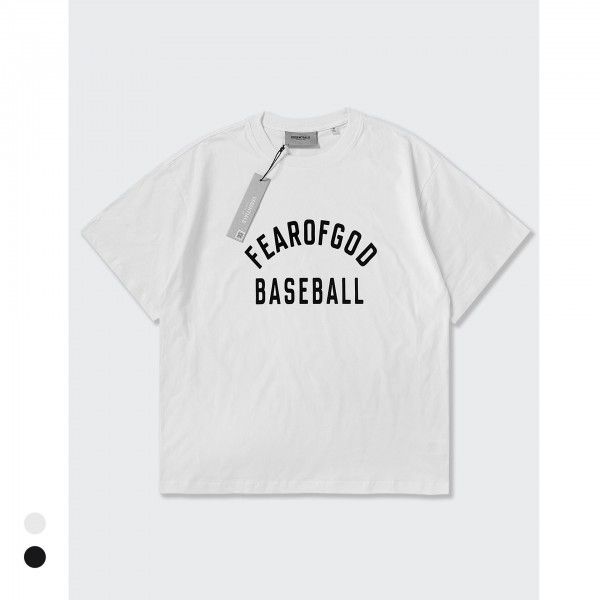 Baseball flocking short sleeve letter loose hip-hop T-shirt