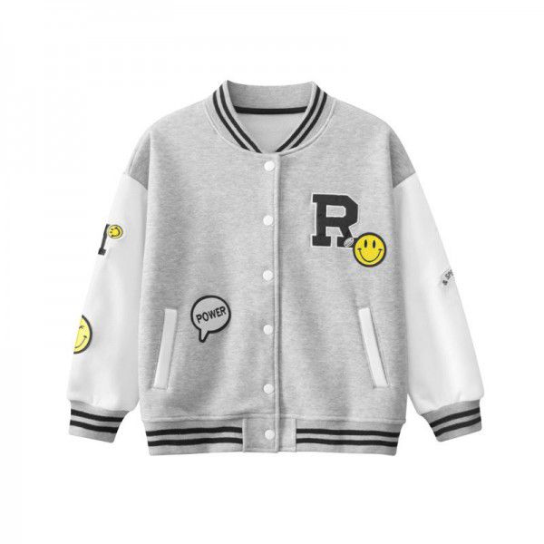 GRRR brand children's clothing autumn and winter new 2022 children's coat men's baseball jacket women's middle and large children's sweater fleece 