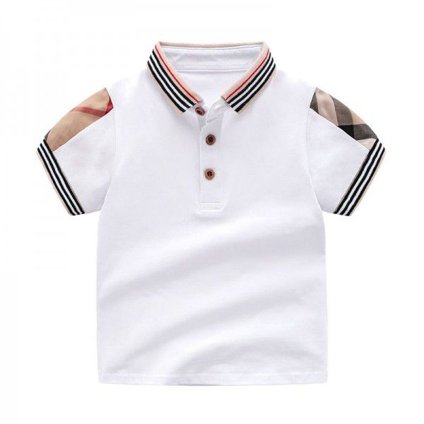 Children's summer wear boys and girls' white baby t-shirt 2-6 years old tide cotton children's treasure blouse T-shirt 