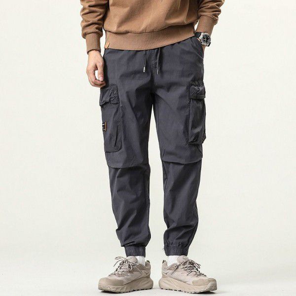 Men's overalls men's ins multi-pocket outdoor mountaineering pants high quality loose casual pants leggings 
