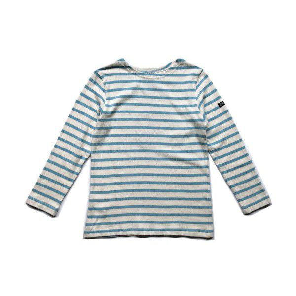 [Spot] Japanese children's autumn and winter customized DD cotton yarn-dyed striped long-sleeved T-shirt commuting basis 