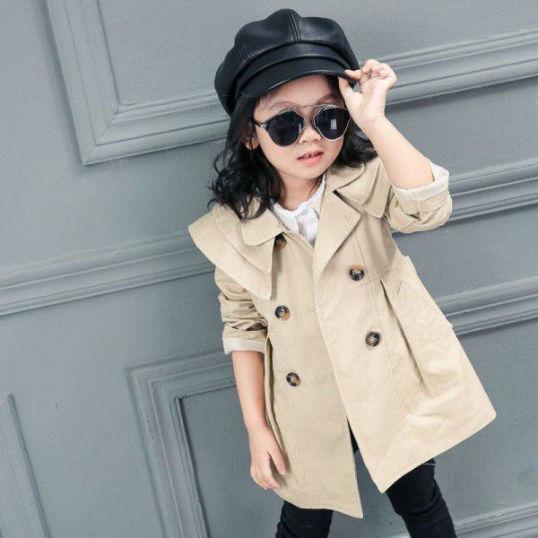Cross-border children's coat a new spring and spring cotton girls' windbreaker Korean baby coat wholesale 