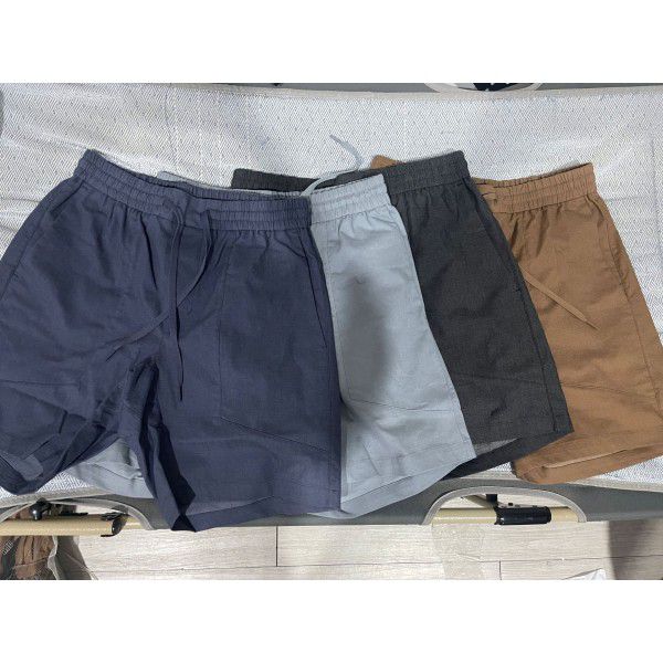 LU spring and summer new men's shorts sports and leisure BOWLLNE series outdoor fashion work clothes solid color loose men 