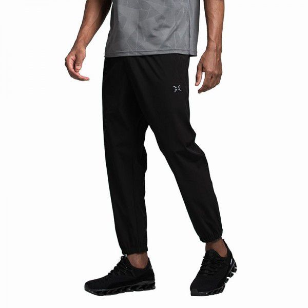 Autumn new men's sports pants, European and American running fitness loose stretch casual capris