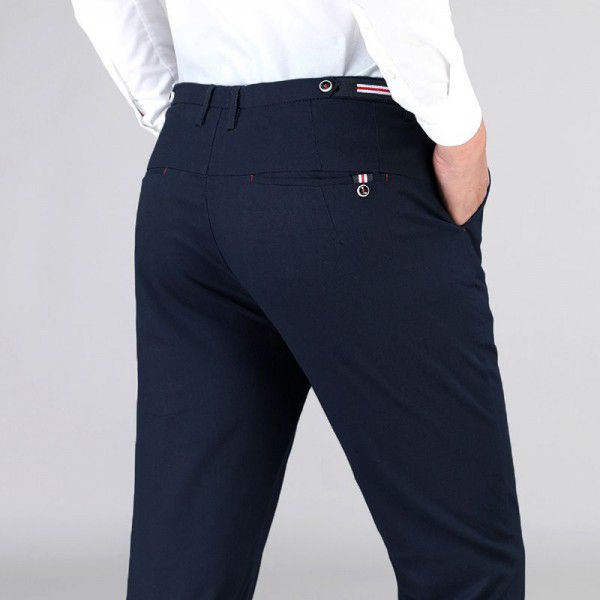 D&J fashion brand men's casual pants thickened men's trousers warm trousers straight tube middle-aged and old business dad pants men's style 
