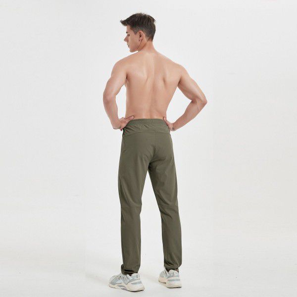 A man's quick-drying sports pants, running fitness pants, stretch comfortable casual sports pants 