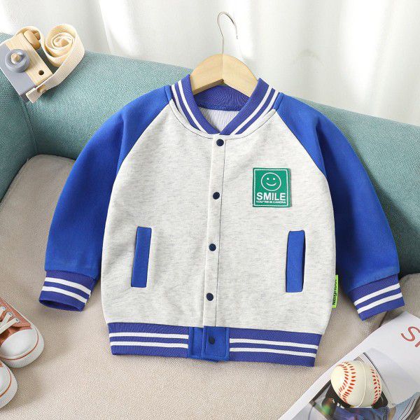 Children's baseball suit autumn treasure coat casual men's and women's middle and large children's western-style children's cardigan coat