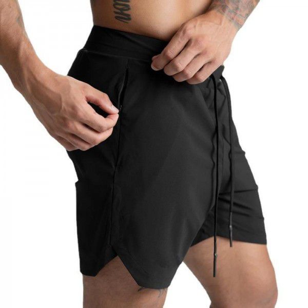 Crazy Muscle Men's Shorts Single-layer woven quick-drying solid color running, fitness, sports and leisure American five-piece pants