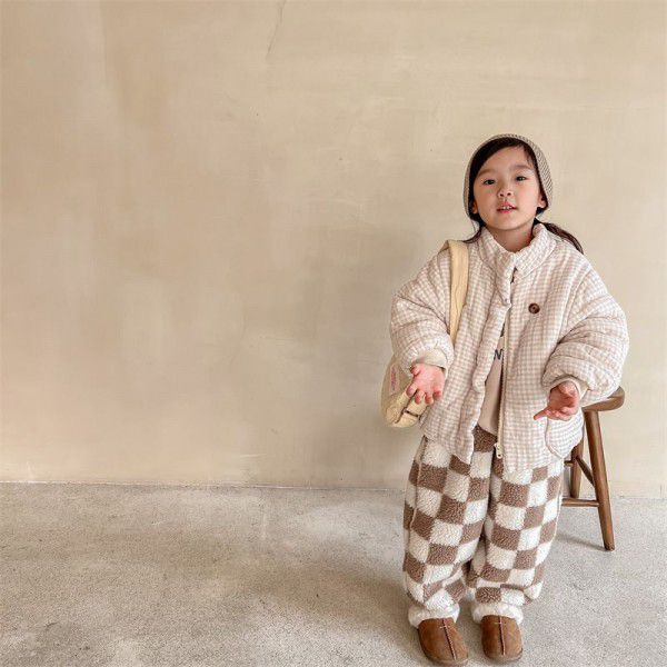 Children's clothing Children's winter clothing Korean version plush thickened cotton jacket Girls' winter coat down cotton jacket