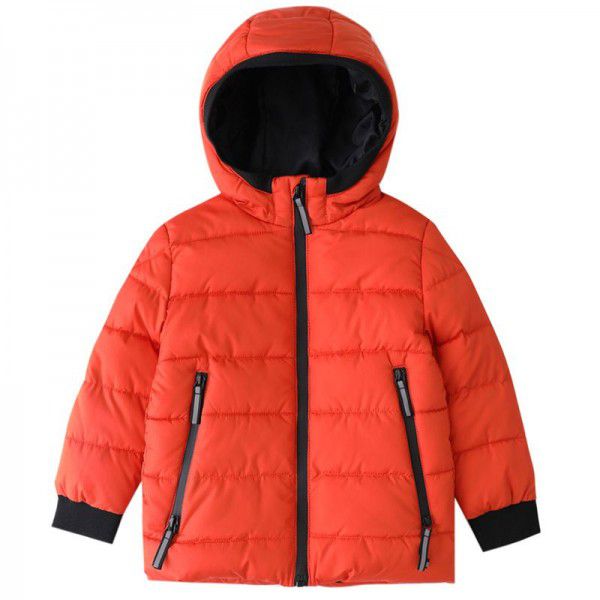 Children's sports cotton coat Boys' outdoor thermal insulation hooded cotton coat Children's winter cotton coat