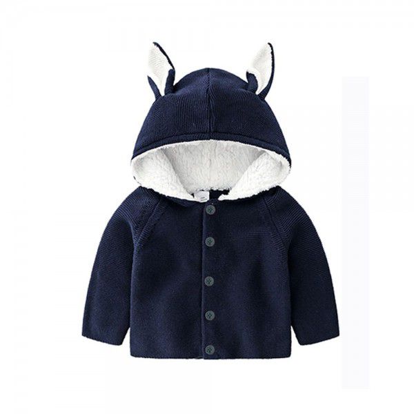 Baby autumn and winter new product children's sweater baby rabbit warm coat cute baby clothing knitted coat