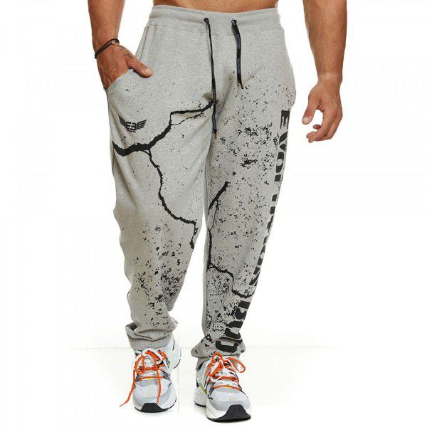 European and American New Muscle Fashion Brand Men's Pants Loose Sports Cotton Flat Angle Large Straight Sweatpants
