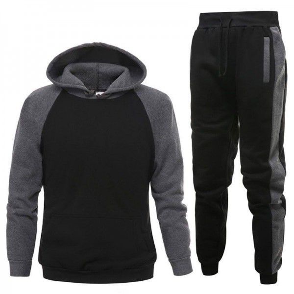 Exclusive casual sports suit Men's hooded sweater hoodie set 