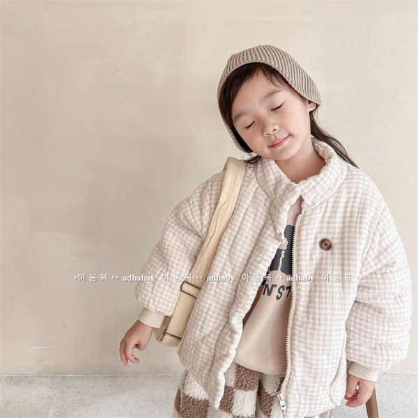 Children's clothing Children's winter clothing Korean version plush thickened cotton jacket Girls' winter coat down cotton jacket