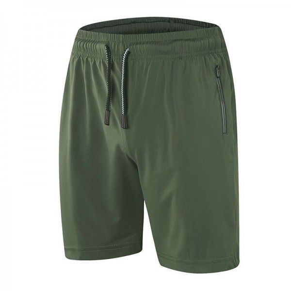 Quick-drying sports shorts for men's running training, light, loose and breathable, large five-point belt and pants rope