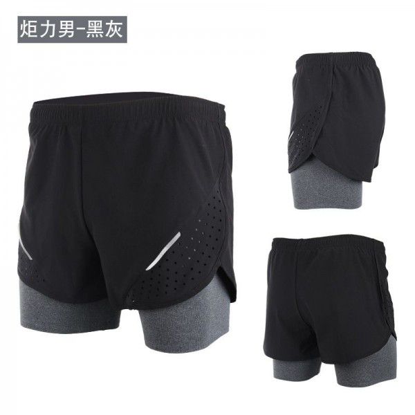MTP Summer Double-layer Men's Running Shorts Quick-drying anti-glare sports shorts Fitness Marathon Shorts - Tori 