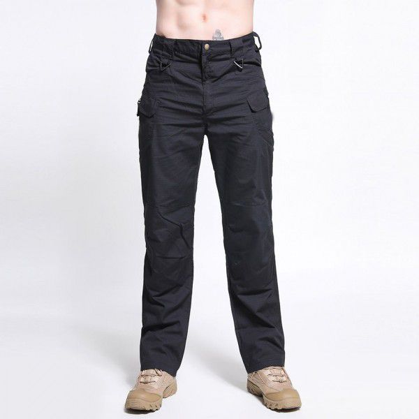 Plaid multi-pocket casual work pants ix7 men's outdoor charging sports tactical pants
