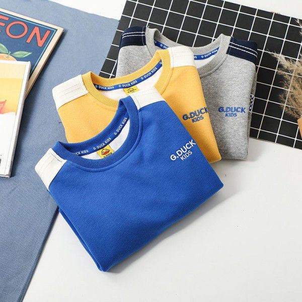 Children's sweater Spring and autumn middle and large children's dress round neck pullover long sleeve children's coat men's and women's sweater