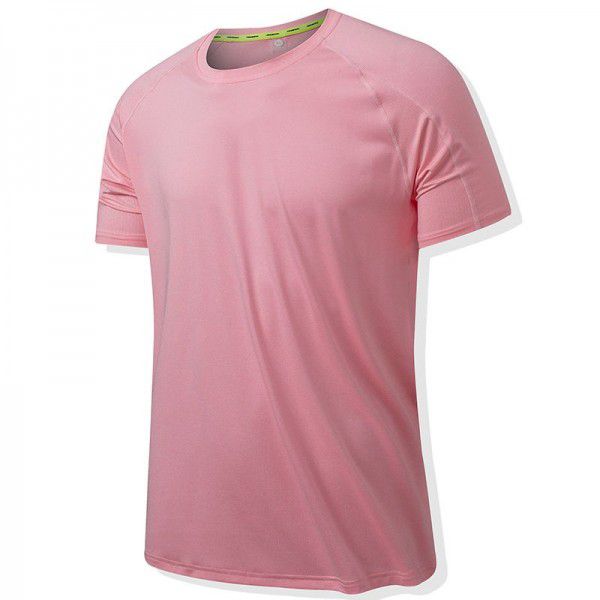 Summer colorful cation pinhole stitching T-shirt moisture wicking quick-drying clothes breathable sports outdoor leisure running